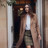 Barbour Women's Cottesmore Wool Coat in Camel