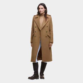 Barbour Women's Cottesmore Wool Coat in Camel