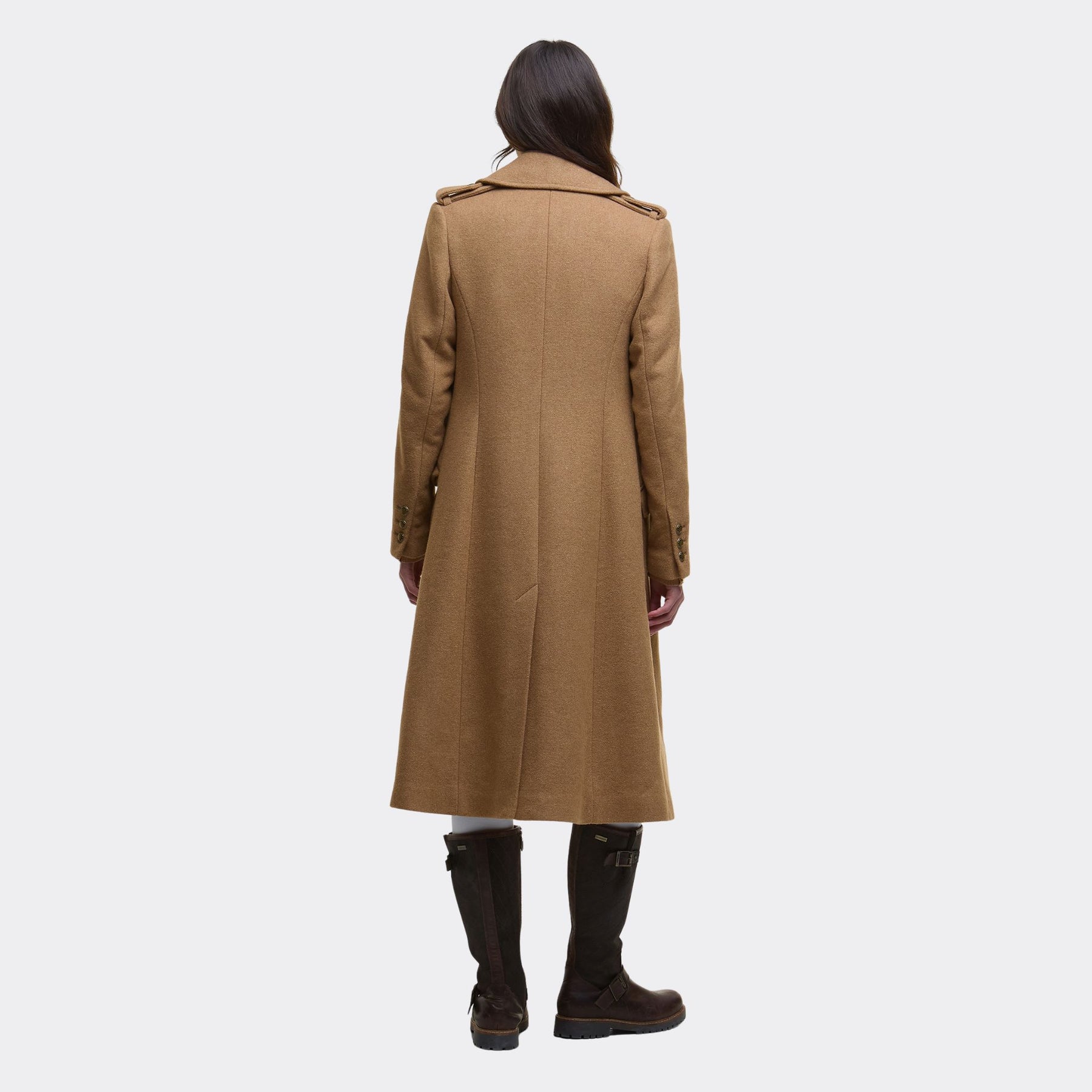 Barbour Women's Cottesmore Wool Coat in Camel