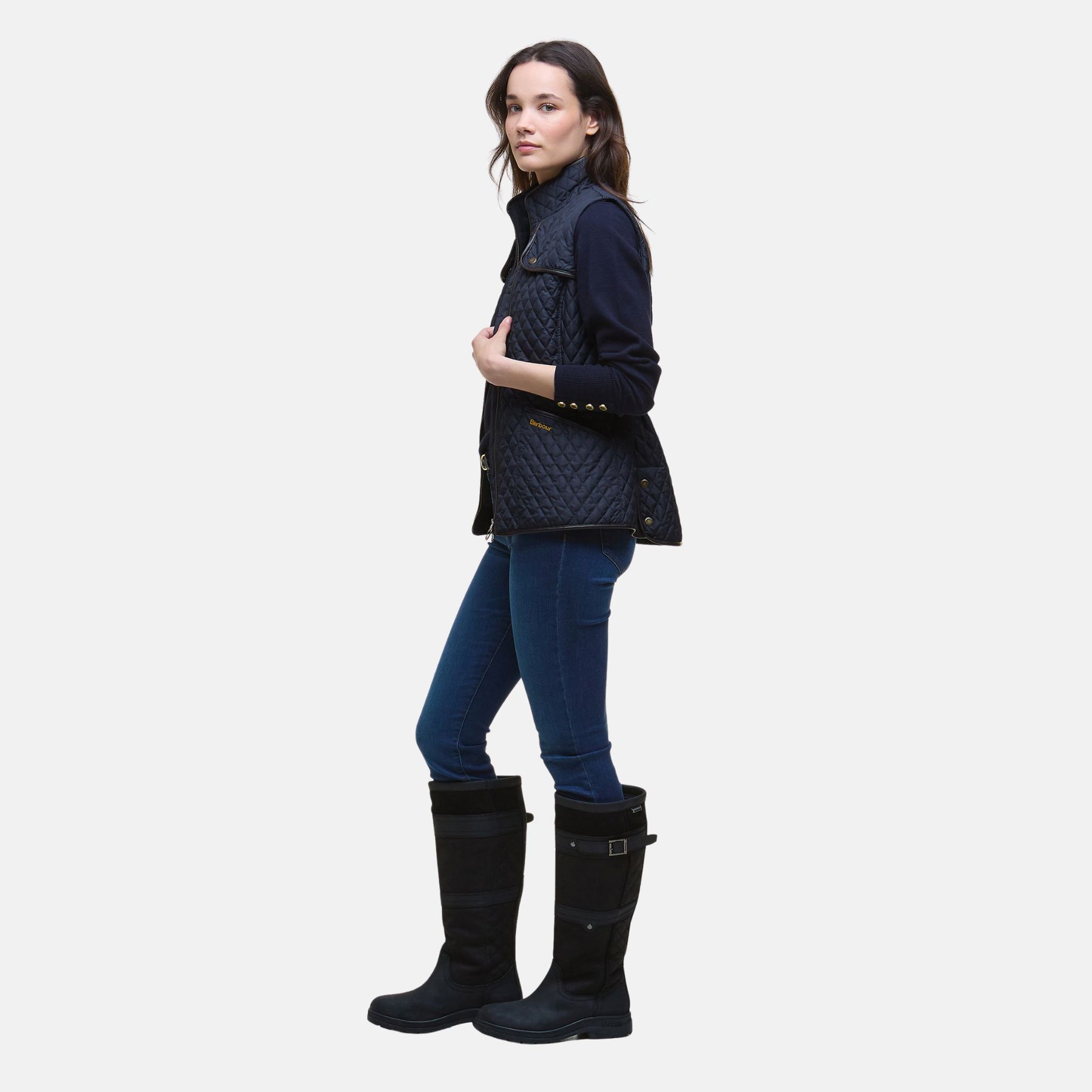 Barbour Women's Dahlia Gilet Gilet in Dark Navy