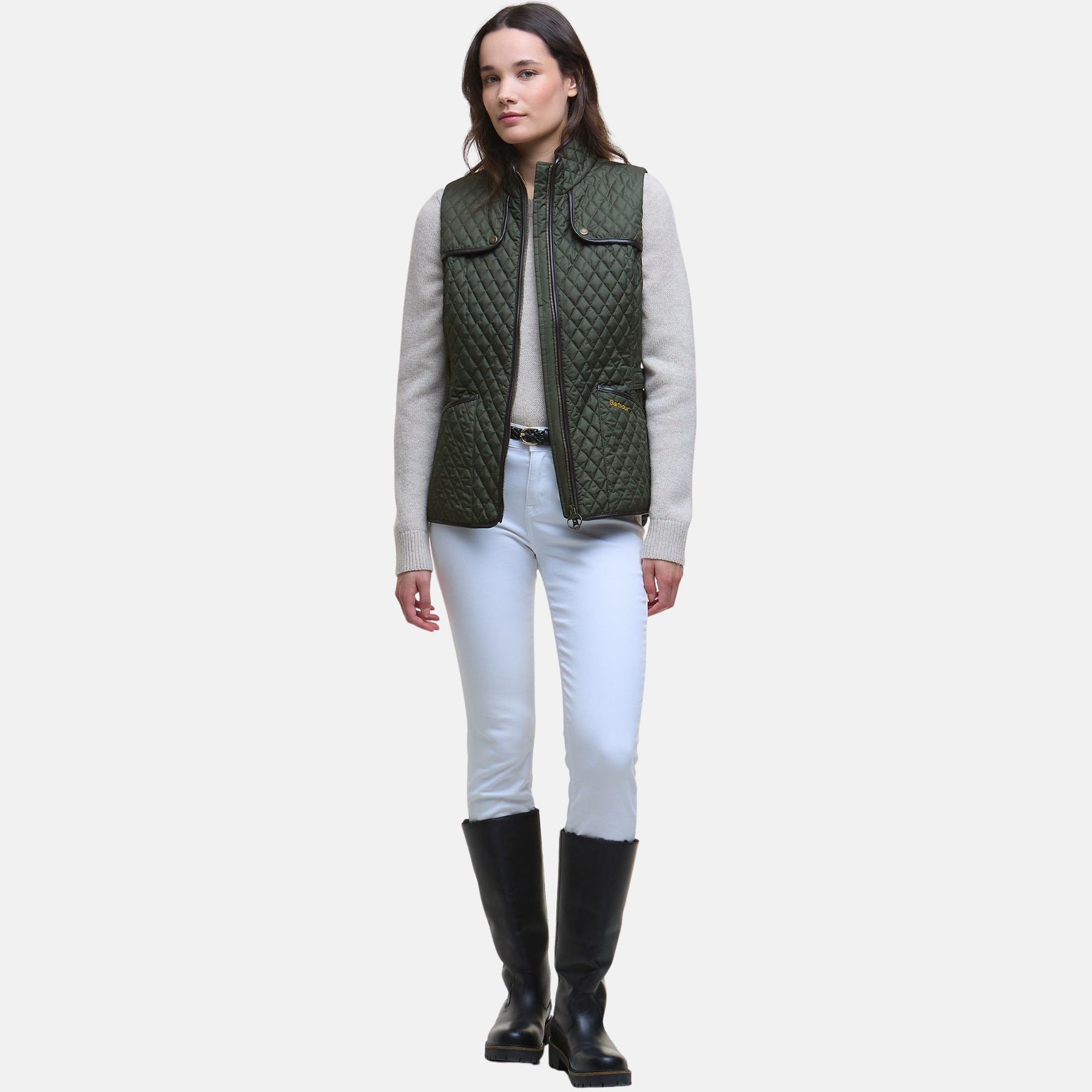 Barbour Women's Dahlia Gilet Gilet in Olive