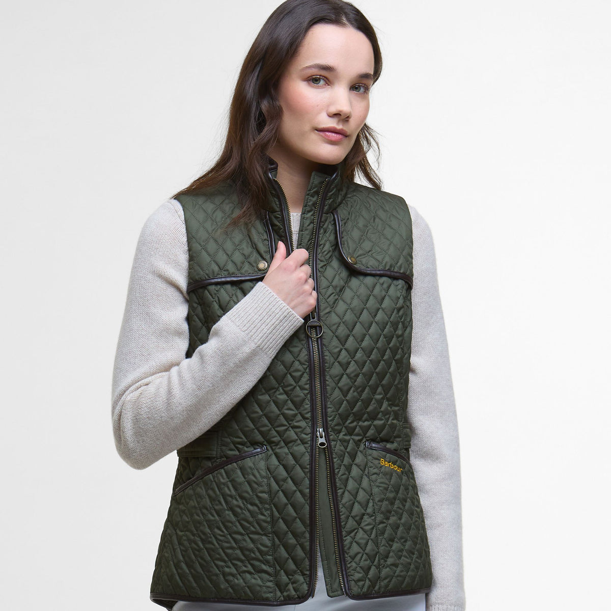 Barbour Women's Dahlia Gilet Gilet in Olive