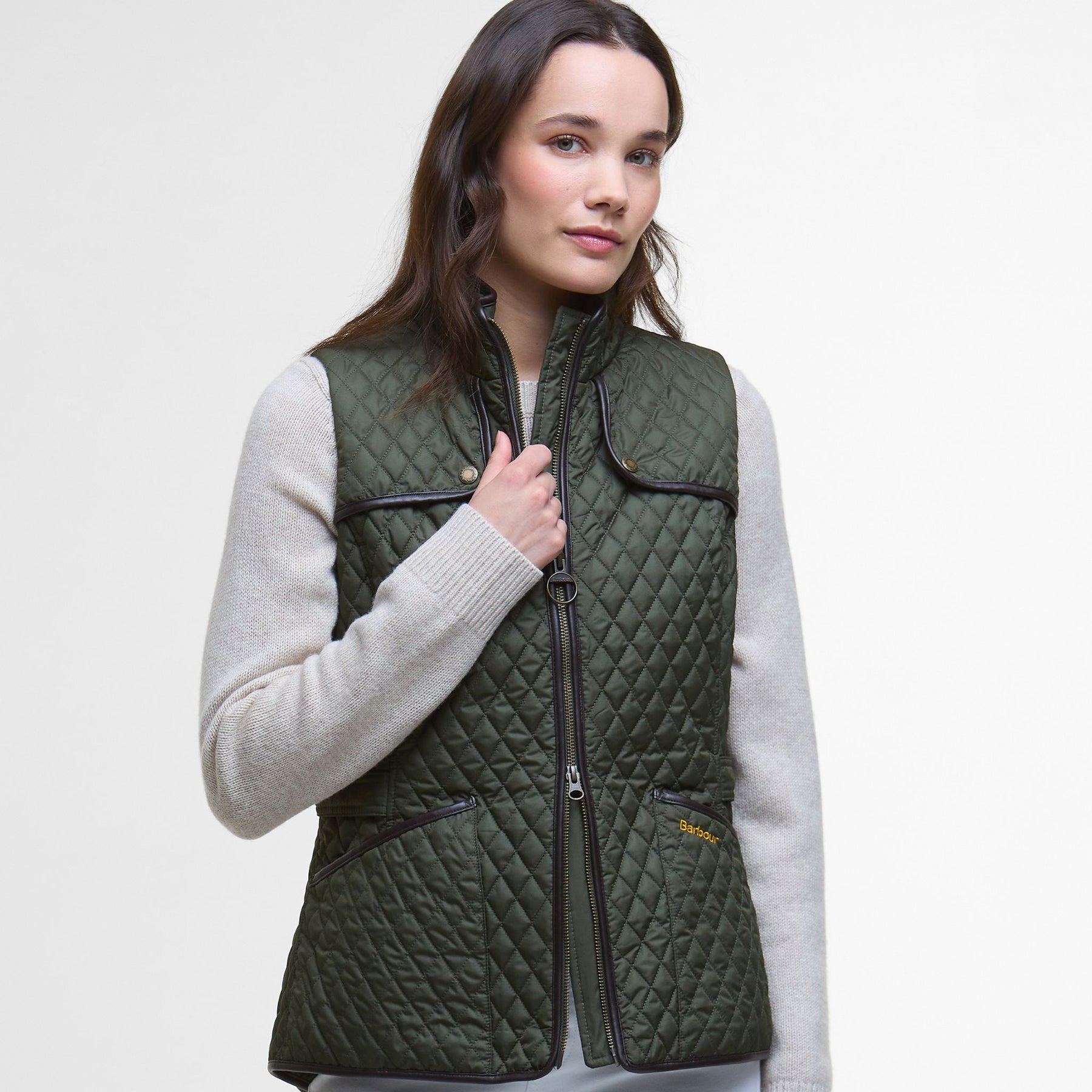 Barbour Women's Dahlia Gilet Gilet in Olive