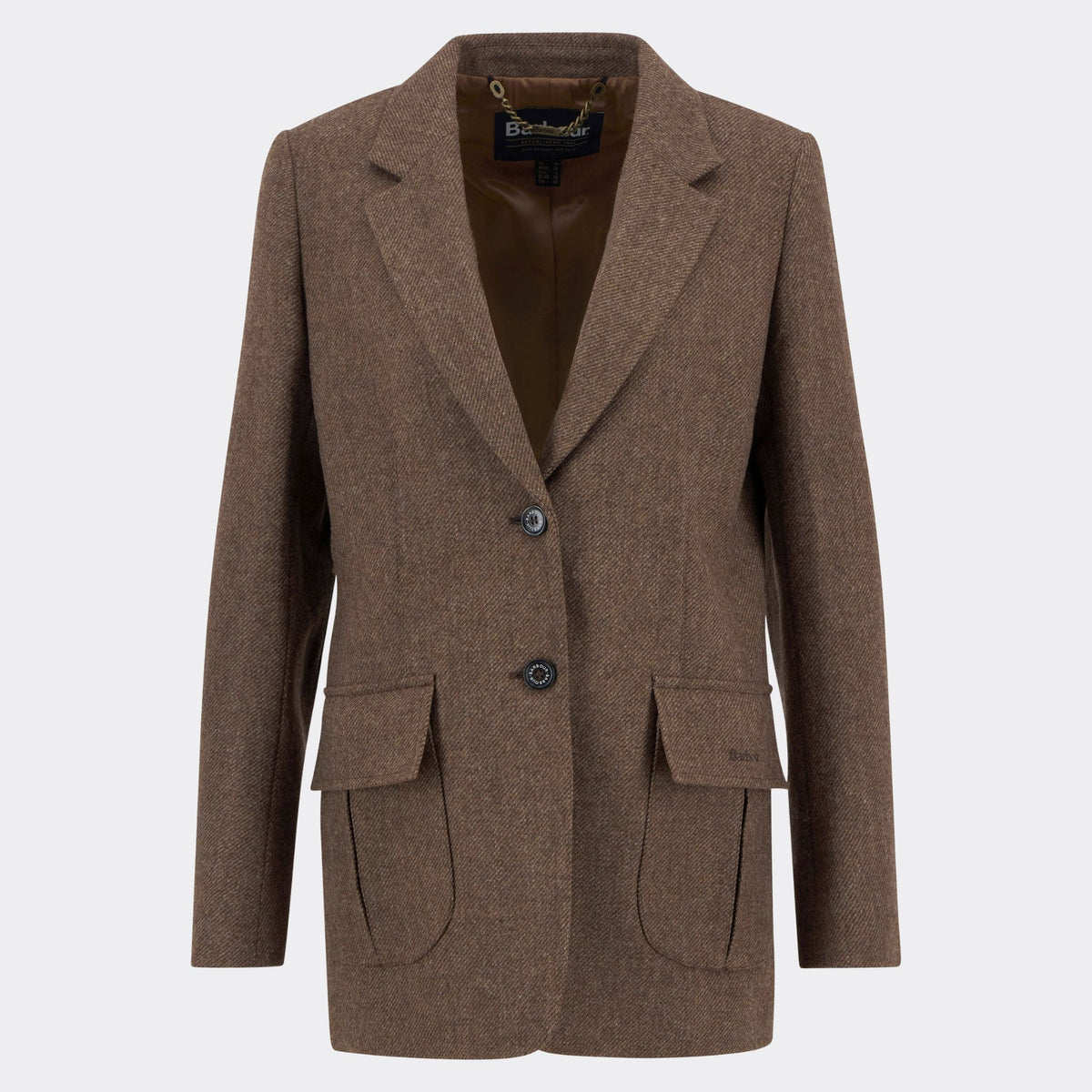 Barbour Women's Elm Tailored Wool Blazer in Military Brown