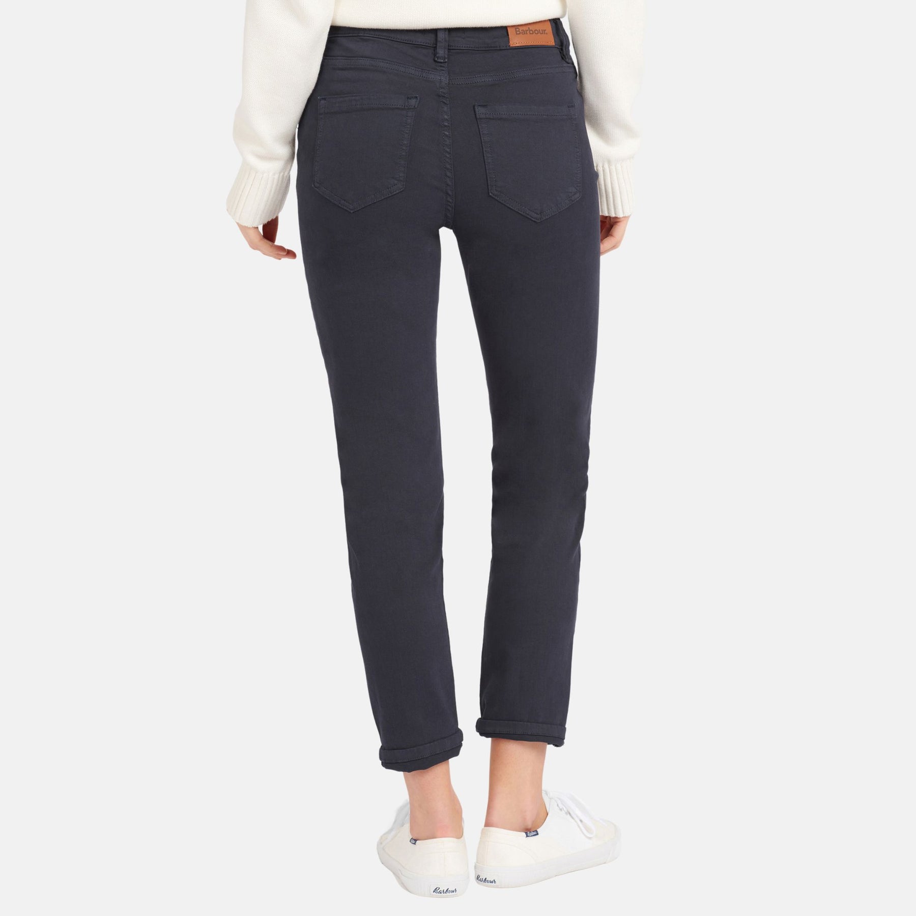 Barbour Women's Essential Slim Trousers in Navy Classic