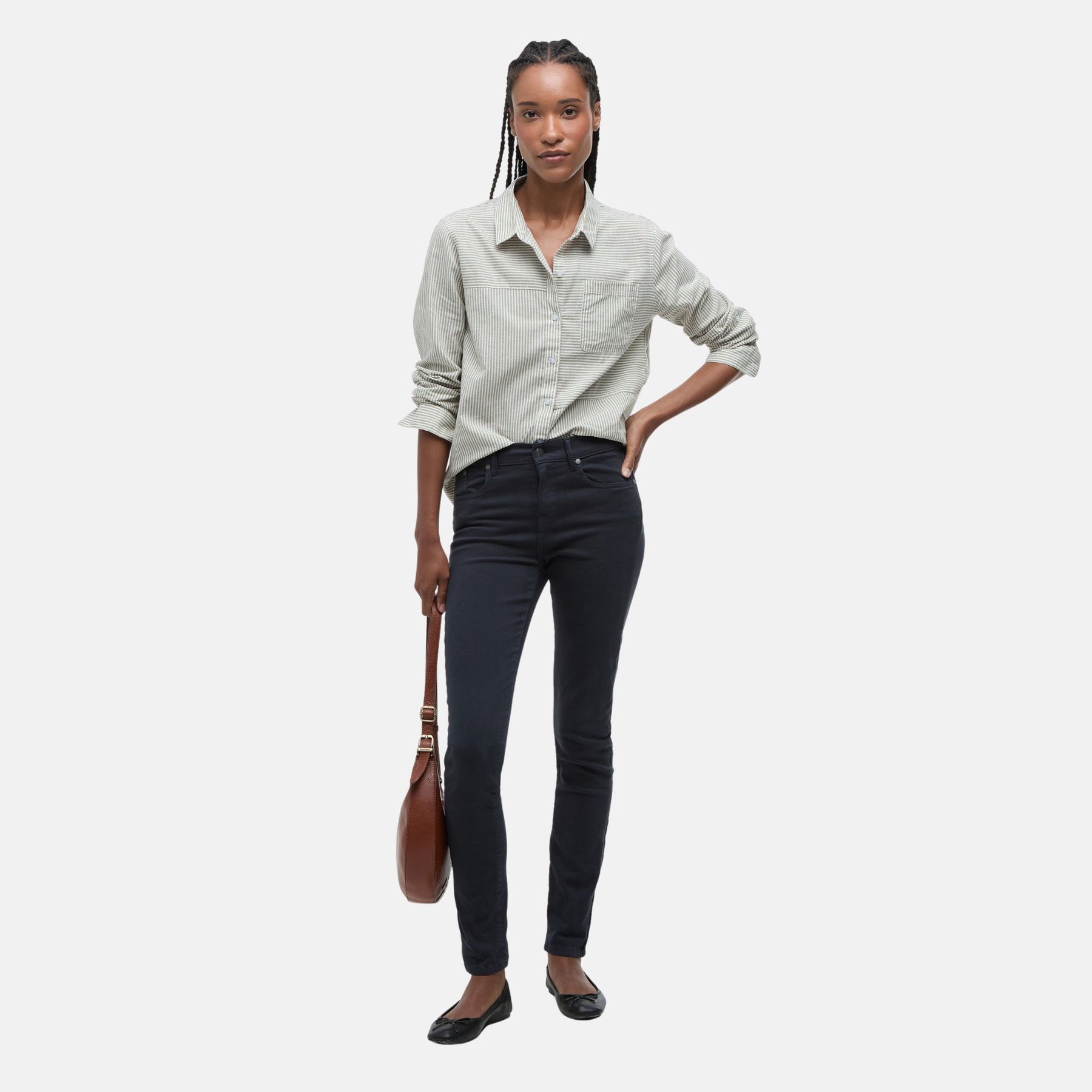 Barbour Women's Essential Slim Trousers in Navy Classic