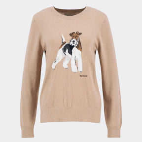 Barbour Women's Fareham Crew Neck Jumper in Pale Camel