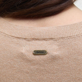 Barbour Women's Fareham Crew Neck Jumper in Pale Camel