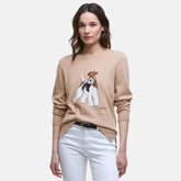 Barbour Women's Fareham Crew Neck Jumper in Pale Camel
