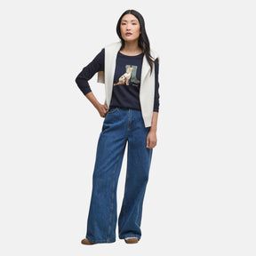 Barbour Women's Hedley Long-Sleeved T-Shirt in Navy