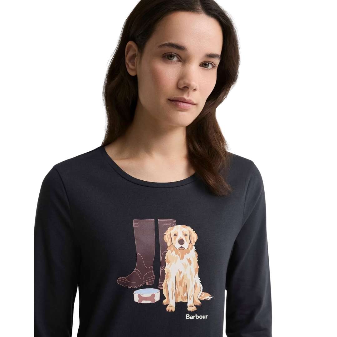 Barbour Women's Hedley Long-Sleeved T-Shirt in Navy