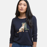 Barbour Women's Hedley Long-Sleeved T-Shirt in Navy