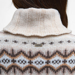 Barbour Women's Helen Fair isle Roll-Neck Jumper in Birch Multi