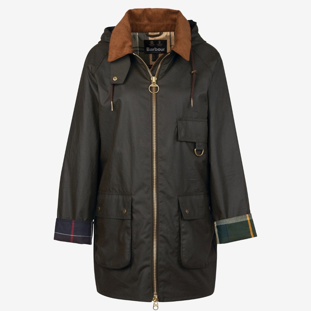 Barbour Women's Highclere Wax Jacket in Olive