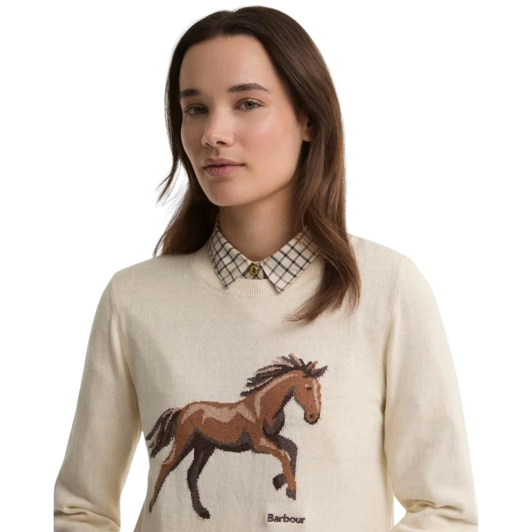 Barbour Women's Homeswood Knit Jumper in Ecru