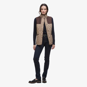 Barbour Women's Keeper Wear Gilet in Military Brown & Ancient Tartan