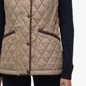 Barbour Women's Keeper Wear Gilet in Military Brown & Ancient Tartan