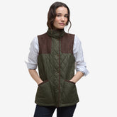 Barbour Women's Keeper Wear Gilet in Olive & Ancient Tartan