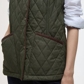 Barbour Women's Keeper Wear Gilet in Olive & Ancient Tartan