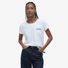 Barbour Women's Kenmore Logo T-Shirt in Classic White