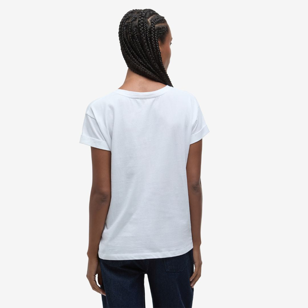 Barbour Women's Kenmore Logo T-Shirt in Classic White