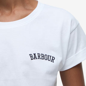 Barbour Women's Kenmore Logo T-Shirt in Classic White