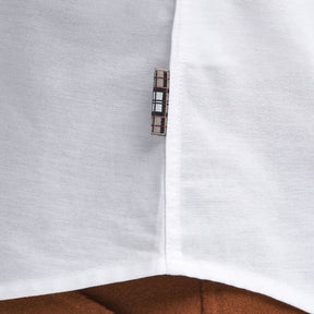 Barbour Women's Lavender Tailored Long-Sleeved Shirt in White & Hessian Tartan