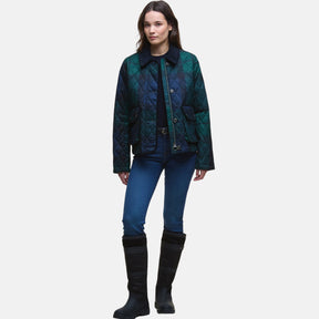 Barbour Women's Loudon Tartan Quilted Jacket in Blackwatch Tartan