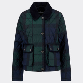 Barbour Women's Loudon Tartan Quilted Jacket in Blackwatch Tartan