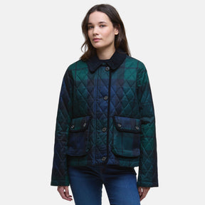 Barbour Women's Loudon Tartan Quilted Jacket in Blackwatch Tartan