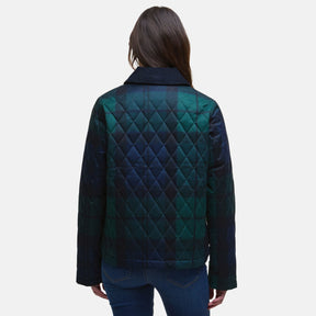 Barbour Women's Loudon Tartan Quilted Jacket in Blackwatch Tartan