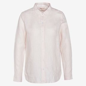 Barbour Women's Marine Relaxed Long-Sleeved Shirt in Primrose Pink Stripe