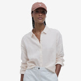 Barbour Women's Marine Relaxed Long-Sleeved Shirt in Primrose Pink Stripe