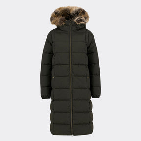 Barbour Women's Marjoram Puffer Long Jacket in Olive Classic