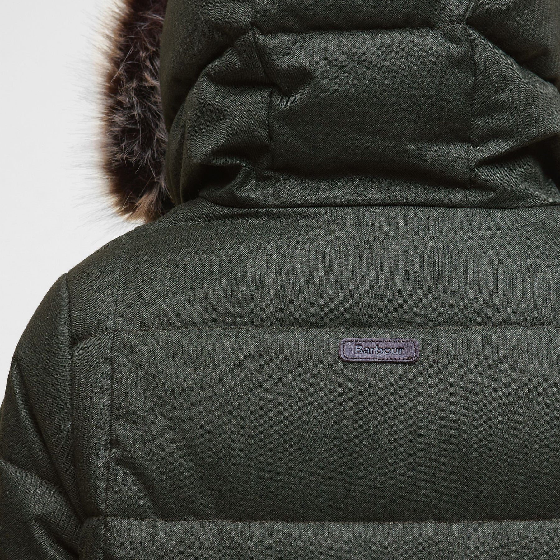 Barbour Women's Marjoram Puffer Long Jacket in Olive Classic