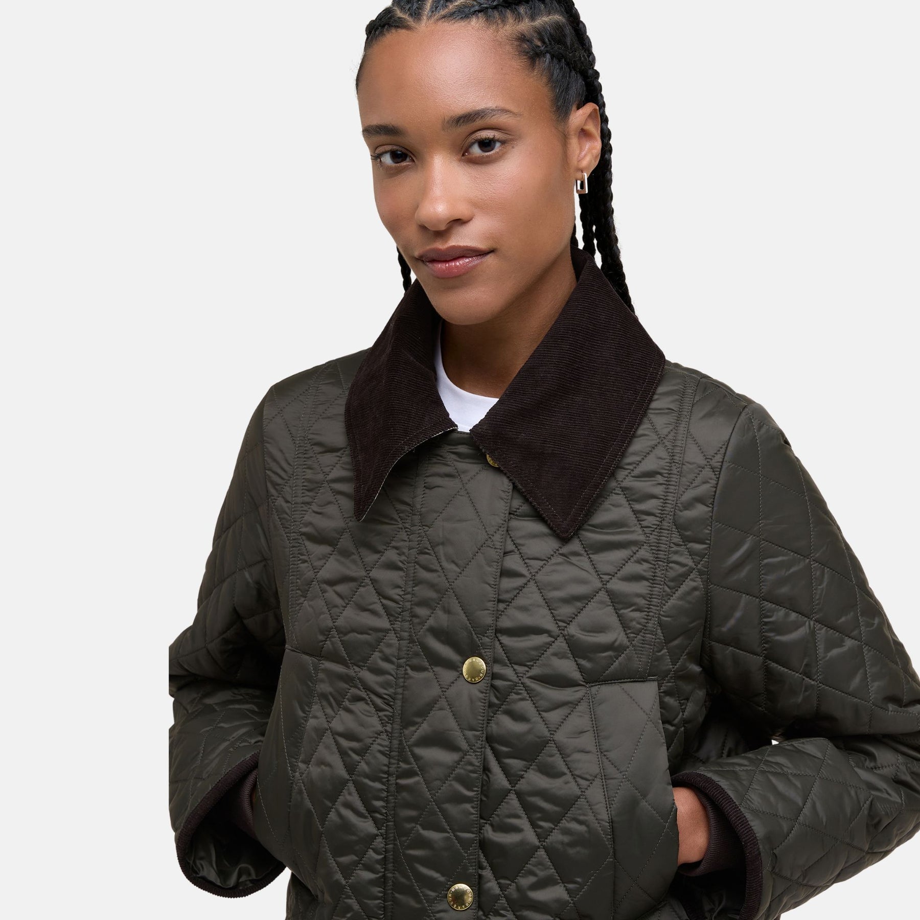 Barbour Women's Modern Beadnell Quilted Jacket in Sage & Ancient