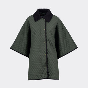 Barbour Women's Oakham Quilted Cape in Olive