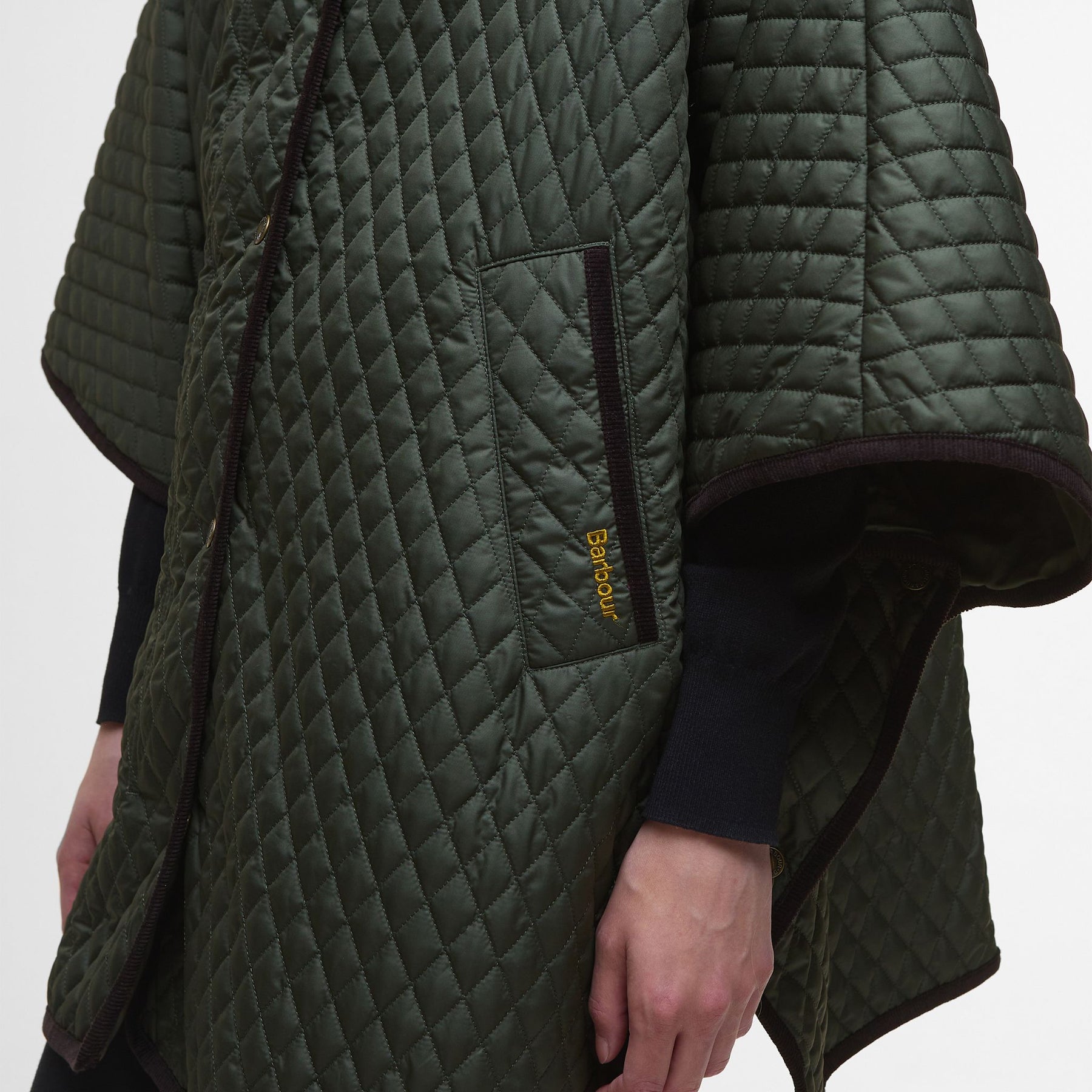 Barbour Women's Oakham Quilted Cape in Olive
