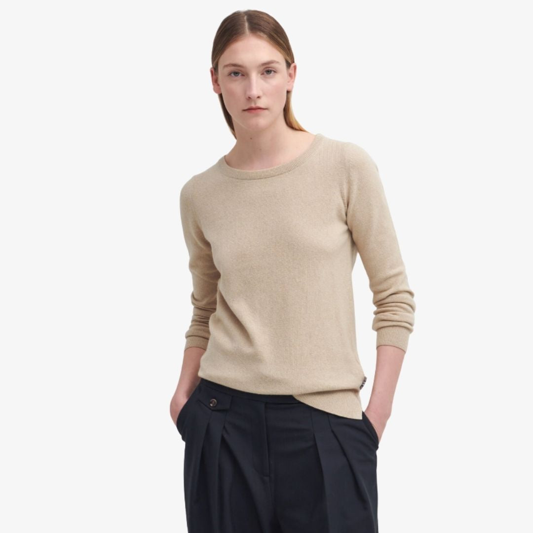 Barbour Women's Pendle Knit Jumper in Honey/Birch