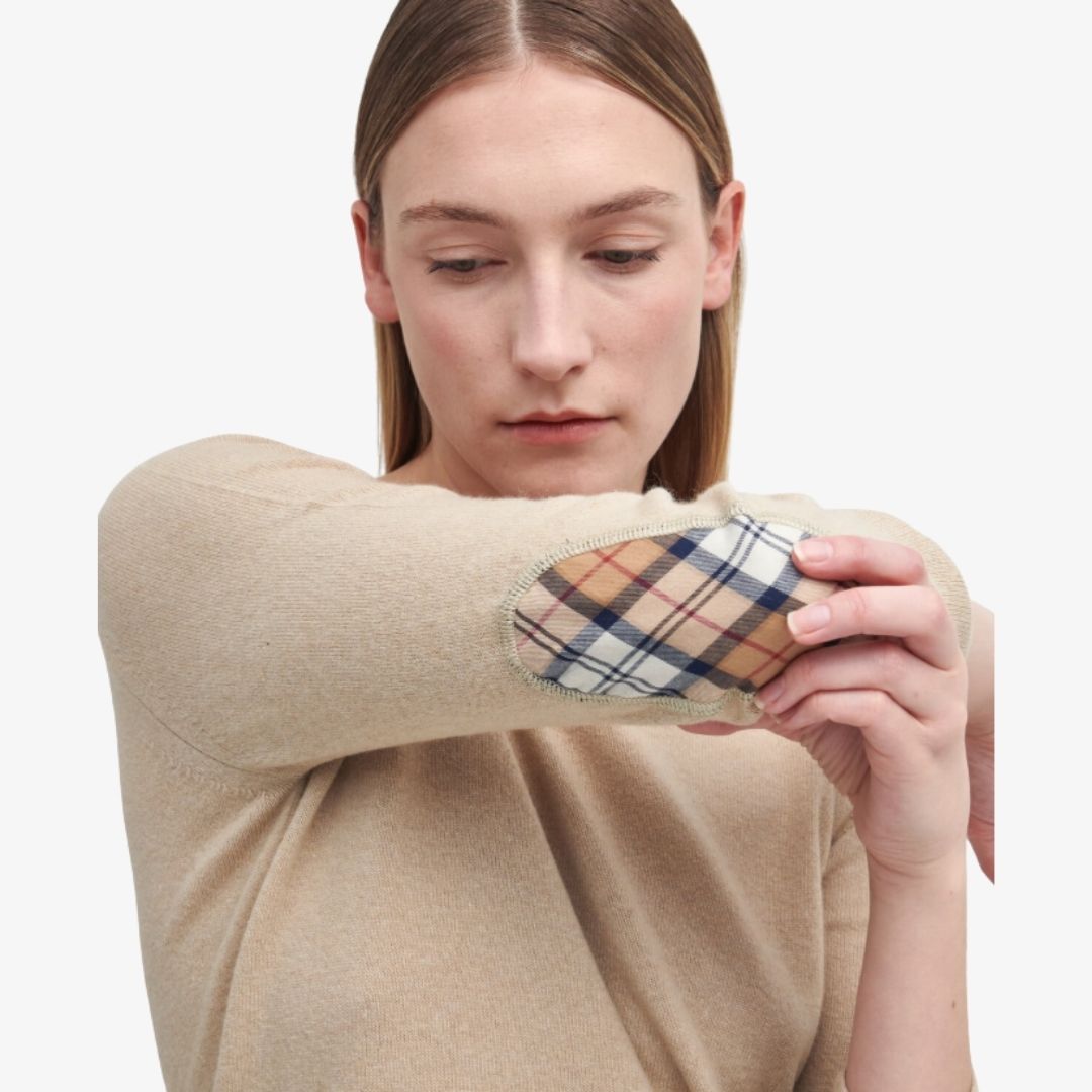 Barbour Women's Pendle Knit Jumper in Honey/Birch