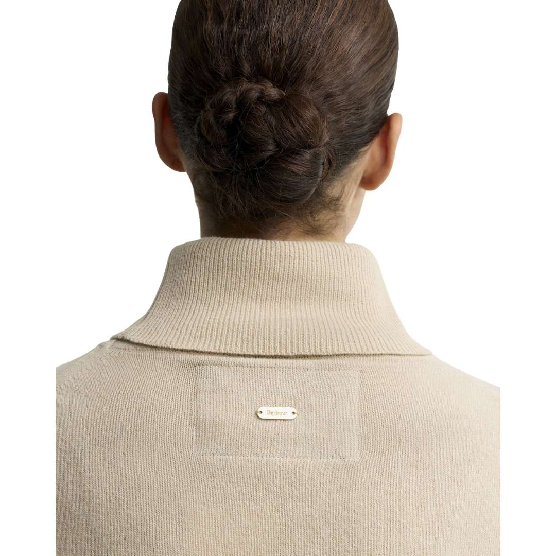 Barbour Women's Pendle Knit Roll Kneck Jumper in Honey/Birch