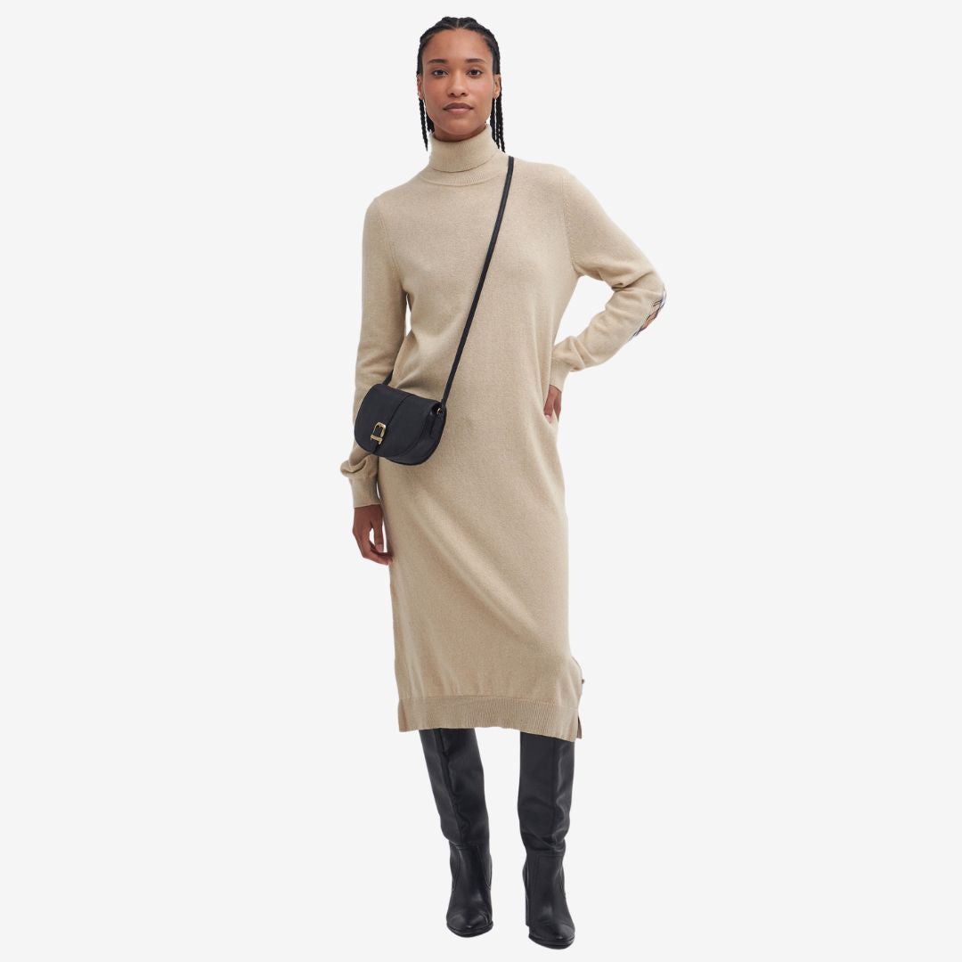 Barbour Women's Pendle Knitted Midi Dress in Honey