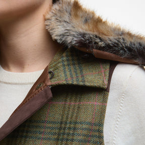 Barbour Women's Rosemary Wool Gilet in Arabesque & Brown