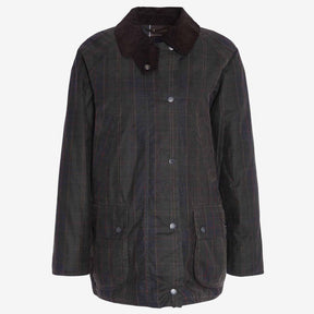 Barbour Women's Tartan Ashby Waxed Jacket in Dark Classic