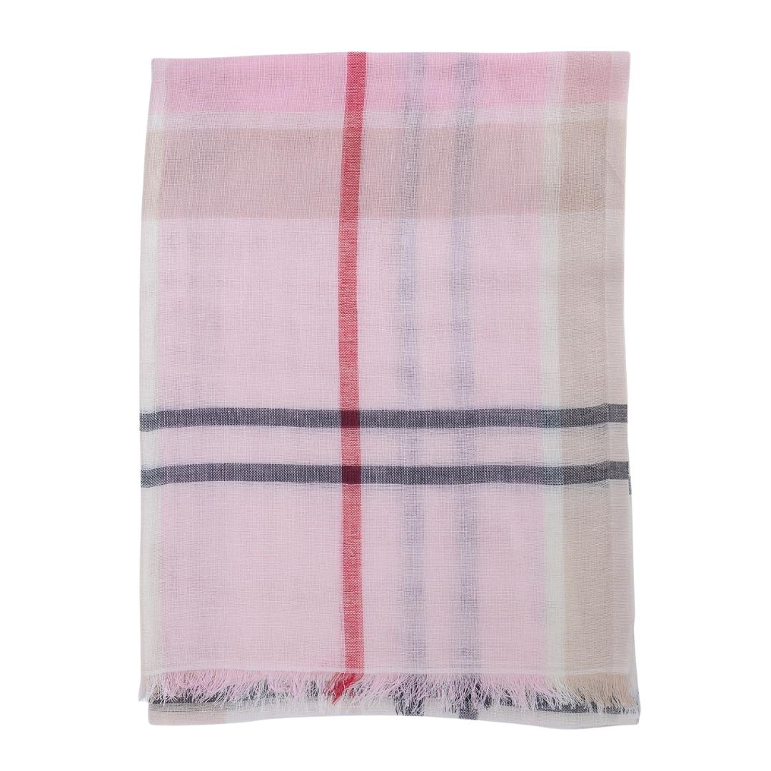 Barbour Abigail Tartan Scarf in Cherry Blossom
