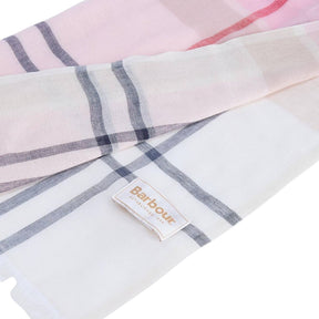 Barbour Abigail Tartan Scarf in Cherry Blossom