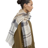 Barbour Abigail Tartan Scarf in Dress Navy