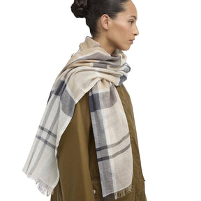 Barbour Abigail Tartan Scarf in Dress Navy
