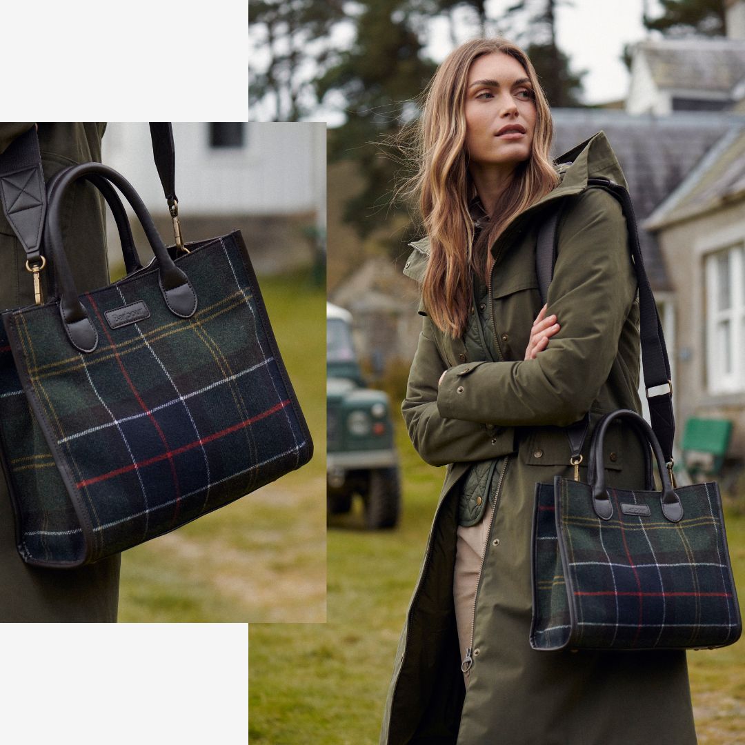 Tartan tote store