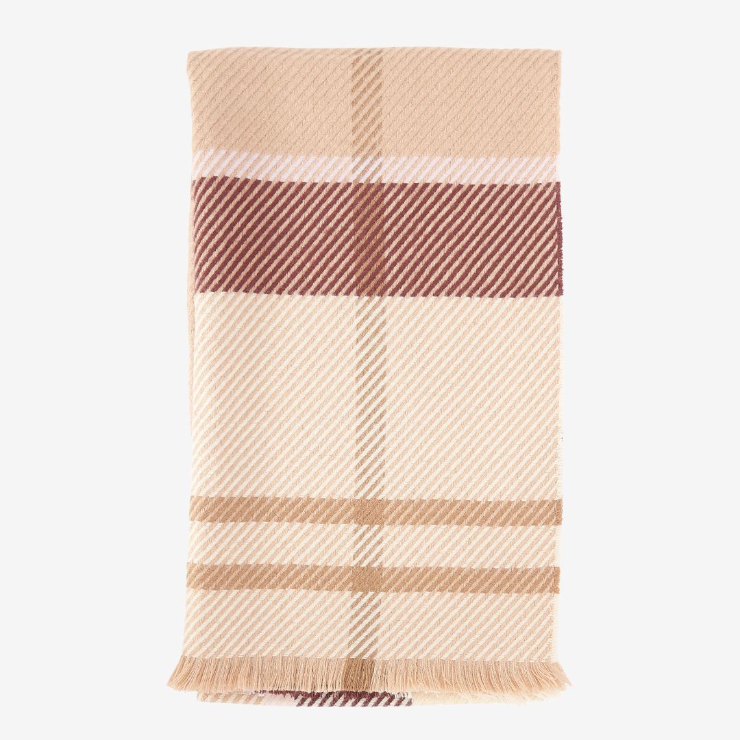 Barbour Blair Tartan Scarf in Muted Cabernet